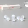 Cuentas sueltas de piedra lunar azul natural, cuentas redondas individuales, cuentas de feldespato blanco hielo, accesorios para pulseras DIY.