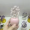 Árvore de Cristal Natural Cor de Cascalho Pote Artesanato de Cristal Árvore Casa Decoração Criativa para Escritório Artesanato Árvore Colorida