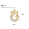 [Oro Real de Cobre] Anillo de Lazo Casual Comercio Exterior Transfronterizo DIY Joyería Hecha a Mano Cobre Zirconio Colgante Microincrustado