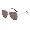 Gafas de Sol de Moda de Acero Inoxidable Transfronterizas con Doble Puente y Montura Grande para Hombres Atractivos, Protección UV, Adecuadas para Conducir y Pescar, Gafas de Sol Polarizadas