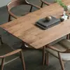 Mesa y Sillas de Comedor Minimalistas Nórdicas de Madera Maciza Set Moderno para Apartamentos Pequeños Mesa de Comedor Rectangular para el Hogar para Ocio y Reuniones