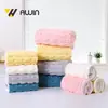 AWIN Novo Toalha de Banho Espessa de Lã Slub Macia de Coral para Adultos Doméstico Absorvente de Água Secagem Rápida Touca de Banho terno