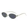Gafas Ovaladas Nuevas Jamie 8026 con Diseño de Moda Único, Gafas de Sol Sin Marco, Estilo Callejero, Gafas de Sol Trendy Dulces-Geniales