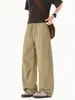 Pantalones caqui holgados de estilo deportivo para exteriores para hombre, pantalones casuales ligeros de trabajo, pantalones rectos holgados de verano que estilizan