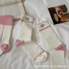 Calcetines largos rosas para mujer, estilo de celebridad de internet de moda, calcetines a media pantorrilla combinados con pantalones de tiburón, versión coreana, calcetines de pantorrilla de cintura alta para deportes