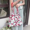 Bolsa de mano/hombro de verano estilo coreano, bolsa de compras con cordón, bolsa de tela, bolsa tote floral fresca, bolso de axila
