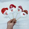 Palito de bambu de cerca de 15cm Árvore de Natal tridimensional Velho boneco de neve Alce Urso Arranjo de flores usado como buquê misture e combine