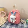 Conejito Estilo Coreano Bolso Simple de Jardín de Infancia Nuevo Lindo Mochila de Lona de Felpa Dibujos Animados Mochila Escolar para Niños