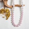 Colar Gradiente Pérola Rosa Pérola Imitação Shijia, Luxo Leve, Sensação de Alto Padrão, Gargantilha Versátil e Elegante, Acessórios de Outono e Inverno