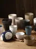 Copa de Vino Pequeña Vintage Minimalista, Taza de Cerámica sin Asa, Taza Pequeña de Mano, Taza de Té para el Hogar, Vaso para Cepillarse los Dientes y Beber, Estilo Japonés