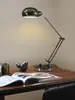 Lámpara de escritorio LED metálica nórdica simple de brazo largo plegable para protección ocular, aprendizaje, lectura, dormitorio, mesita de noche, regulable, inteligente, envío gratis