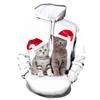 Comércio Exterior AliExpress Explosões Natal Quente Suéter com Capuz Suéter com Capuz Estampado do Papai Noel para Homens e Mulheres