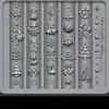 Nuevo Molde de Silicona para Uñas de Copo de Nieve Navideño Árbol de Navidad Tridimensional Campana Decoración de Uñas Portátil Molde Fácil de Desmoldar Herramienta de Lijado