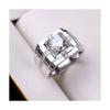 Anillo de diamantes clásico de alto carbono y alta simulación para hombre, imitación de moissanita chapado en oro, dominante, anillo de boda al por mayor