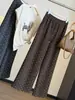 Pantalones anchos de estilo coreano, corte relajado, para mujer, nueva colección otoño 2026, de cintura alta, holgados, favorecedores, con caída fluida, casual, de pierna recta, largos