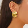Los Pendientes de Pétalos Creativos Europeos y Americanos Más Vendidos de Temu, Personalizados, Estilo Retro de Hong Kong, Pendientes Vintage de Pasarela para Mujer