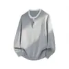 Suéter de Punto Hanlu Estilo Old Money Dos en Uno Cuello Henry para Hombre, Otoño e Invierno Casual Simple Suave Vintage Pulóver