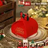Bolsa de Regalo de Fieltro Navideño Bolsa de Manzana para Nochebuena Caja de Empaque de Regalo de Dulces Navideños de Mano Caja de Regalo de Manzana de la Paz