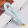 Lanyard de Felpa Colorido para Teléfono Colgante de Muñeca con Cuerda Tejida a Mano en Forma de Estrella Llavero Lanyard para Botella de Agua
