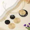 Temu Más Vendidos Populares Europeos y Americanos Geométricos Metálicos Estilo Grande Modernos Pendientes Largos Elegantes Versátiles Pendientes Collar