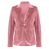 Chaqueta de Traje Elegante de Color Puro, Nueva Moda Otoño e Invierno para Mujer, Transfronteriza Europea y Americana de Amazon 2025