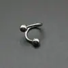 Anillo de labio de acero inoxidable transfronterizo Europa y Estados Unidos transfronterizo súper ventas barra en S clavo de labio rosca externa adornos de labio puntiagudos joyería para perforación corporal