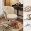 Silla de Escritorio Giratoria con Altura Ajustable, Silla de Oficina, Silla de Tocador de Cuero Aceitado y Encerado con Cojín de Látex para Dormitorio, Estudio, Oficina