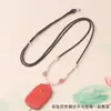Cordão Fino de Quartzo Rosa, Pingente de Jade Tecido à Mão, Corrente de Suéter de Cristal para Homens e Mulheres, Colar Ajustável com Acessórios de Corda