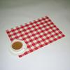 Jogo americano tecido simples estilo Western Xadrez Americano Jogo americano de PVC Jogo americano de Teslin Jogo americano espesso para hotel com isolamento Porta-copos