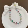 Pulseira de Aço Inoxidável com Zircônia Azul, À Prova d'Água, Luxo Leve, Zircônia Colorida Multifacetada, Ajustável, Joia de Moda de Nicho