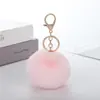 Chaveiro Bola de Pelo Falso de Coelho Rex 8cm Pingente de Bolsa Bola de Pelúcia Acessório de Roupa Decoração Elemento da Moda: Volta