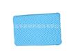 Almohada de baño de espuma de PVC azul claro, antideslizante, con 8 ventosas y burbujas.