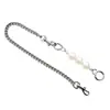 Moda Perla Sintética Cadena de Plata Accesorio de Repuesto Decoración Cadena para Bolso de Mano Correa de Bolso Encanto Cadena para Bolso de Mano Venta al por Mayor