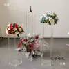 Soporte de Cristal Transparente Accesorios de Boda Marco Cuadrado Acrílico Guía de Camino Adornos de Boda Otros Regalos de Festival Tejido