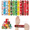 12 pulseiras de tapa de Natal para decoração de festa de Natal, pulseira de estalo de Natal, lembrancinha de festa