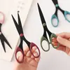 16cm Cabello Negro Tijeras de Corte Negro Anti-Óxido Papelería de Oficina Tijeras para Manual de Estudiante Tijeras Hechas a Mano para Cortar Papel Tijeras de Hoja Negra