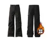 Retro Americano Nicho Sensação de Luxo Caimento Limpo Sensação de Luxo Calças Casuais Design Plissado Levemente Flare Forradas com Lã Calças Compridas Tendência