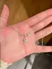 Collar de acero de titanio con colgante de gota de agua de circón brillante de moda para mujer, diseño único, exquisito accesorio de cadena para la clavícula