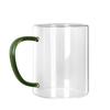 Vaso de Agua Transparente Simple de Borosilicato Alto Resistente a Altas Temperaturas con Cinturón de Vidrio Grueso Vaso para Leche Vaso para Jugo de Frutas Vaso para Té con Leche
