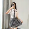 Ropa Interior Sexy Nueva Europea y Americana Cosplay Uniforme de Escenario Tentación Ropa de Estudiante Traje Ropa Interior de Chica Generación Cabello