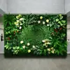 Pared Verde de Plantas Tridimensional, Paisajismo con Flores Artificiales, Pared de Fondo Artificial, Combinación de Paisaje, Decoración de Interiores, Pared de Plantas Simulada