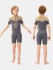 Traje de buceo KLEYOU 2.5MM para niñas y niños, traje de baño de una pieza cálido de manga corta y pantalones cortos, traje de surf, traje de buceo para madre