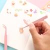 Estudante DIY colorido apontado cotovelo clipe Macaron rosa cílios Handmade Pinças de aço inoxidável