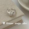 Corea del Sur Diseño de Personalidad Industria Pesada Joyería Simple de Plata S925 Plata Esterlina Nudo de Cuerda Anillo de Industria Pesada Apilable y Ajustable para Mujeres