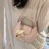 Bolsa de Mão Prata para Mulheres, Novo Modelo Primavera 2026, Bolsa Tote Pequena Tendência de Alto Padrão, Bolsa de Ombro Transversal Crescente de Alto Padrão