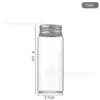 Tubo de Vidrio Transparente de Aluminio Espeso y Simple de 37 mm con Tapa de Alto Sellado para Almacenar Cordyceps, Hojas de Té y Botella Dispensadora de Medicamentos