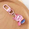 Acessórios de Resina Série Oceano Brilhante Desenho Animado Pingente Transparente Sereia Caranguejo Golfinho Estrela do Mar Chaveiro Bolsa