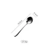 Colher de Aço Inoxidável 1012 com Cabo Liso, Faca e Garfo para Bife, Colher Redonda Simples Espessa para Uso Doméstico, Talheres Ocidentais para Mexer Café