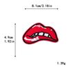 Bordado por ComputadoraArtículo Caliente Bordado de Labios y Boca Parches de Tela de Moda Europea y Americana para Chaquetas de Plumas Parches Hechos a Mano para DIY
