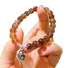 Pulsera Pulsera Super Siete de Oro Negro Cabello Completo de Alta Definición Natural de 7 mm de Plata 925